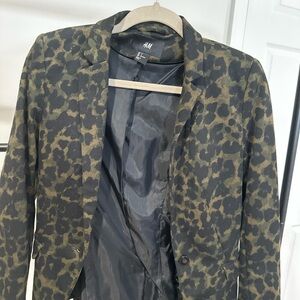 H&M Leopard Patterned Blazer